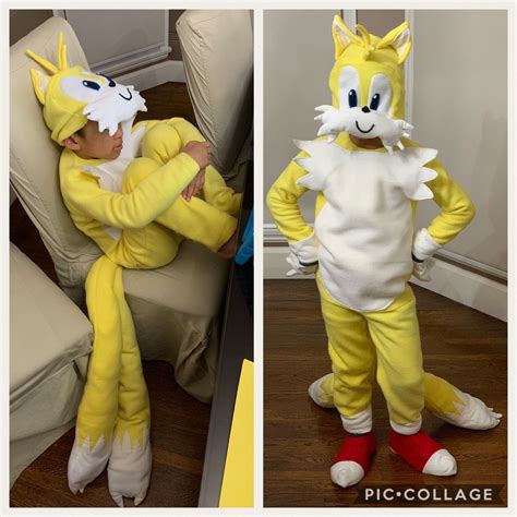 Tails the fox costume (Sonic the hedgehog), diy homemade Halloween ...