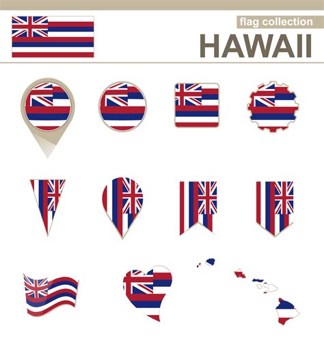 Hawaii Flag Collection 5728601 Vector Art at Vecteezy