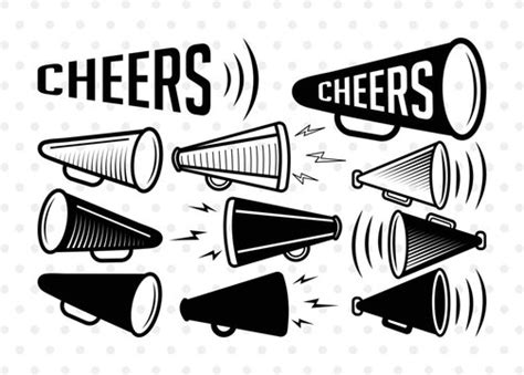 Cheer Megaphone Silhouette Vector