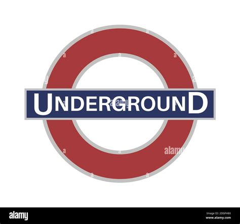 Famous london underground sign white Stock Vector Images - Alamy