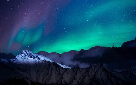 3840x2400 Northern Lights Night Sky Mountains Landscape 4k 4K ,HD 4k ...