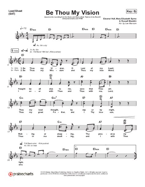 Be Thou My Vision Sheet Music PDF (Shane & Shane/The Worship Initiative ...