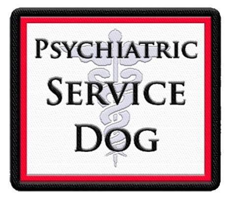 Psychiatric Service Dog Vest Patch | Service Dog full Color Patch