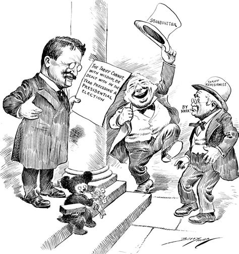 Cartoon - Tariffs, 1907 Drawing by Clifford Berryman - Pixels