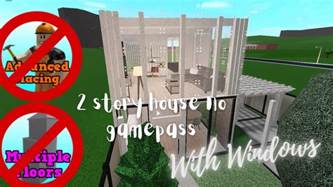 How To Make a 2 Story House No Gamepass With Windows In Bloxburg 2020 ...