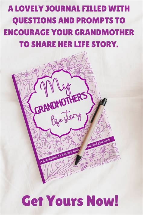 A creative memory journal that allows grandparents and grandchildren to ...