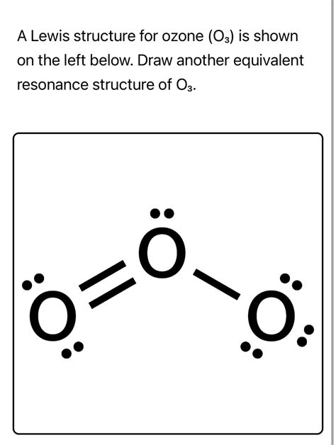 Ozone Molecule Lewis Structure