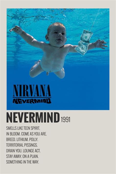 nevermind (nirvana) -edwena | Nirvana poster, Music poster design ...