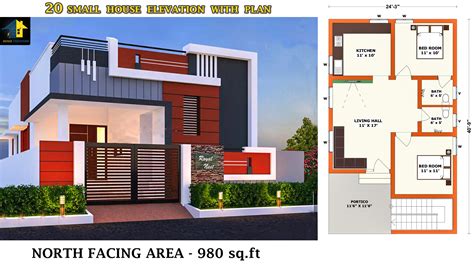 Single Floor House Plan And Elevation - floorplans.click