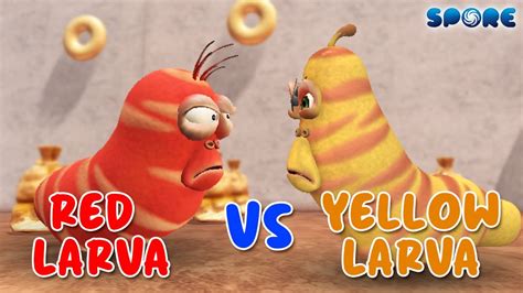 Red Larva vs Yellow Larva | Insect Cartoon Face-Off [S1E1] | SPORE ...