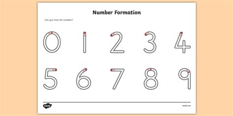 Number Formation Practice Sheets