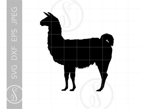 Llama SVG Llama Clipart Llama Silhouette Cut File Full | Etsy