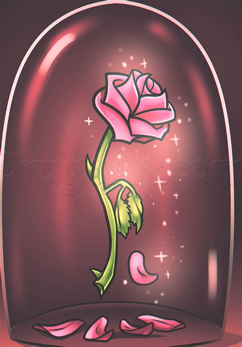 beauty and the beast rose drawing | Beauty and the beast flower, Rose ...