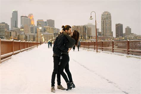 Minneapolis winter engagement