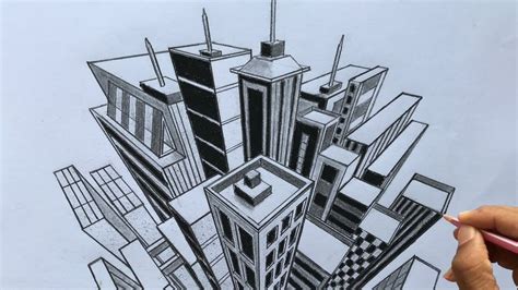 3 Point Perspective Drawing Buildings