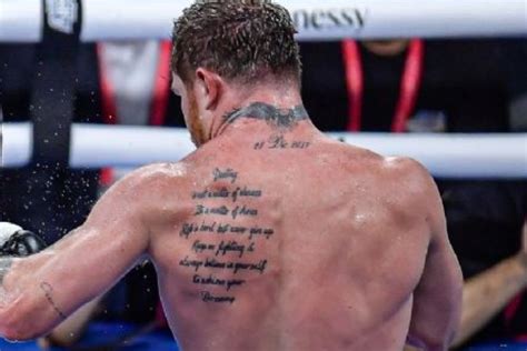 ¿Qué dice el tatuaje de Canelo Álvarez en la espalda? Lo que significa ...