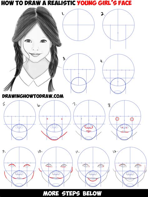 How To Draw A Girl Face Step By Step Easy - Howto Techno