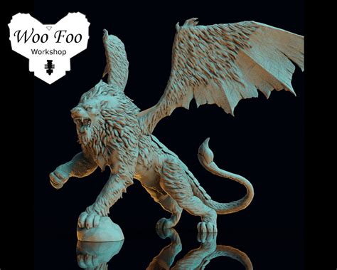 Manticore Miniature 3D Printed in Resin 32mm Fantasy, Print My Minis - Etsy