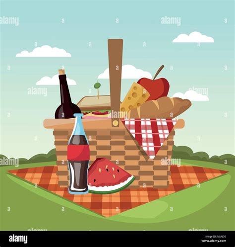 Picnic in the park cartoons Stock Vector Image & Art - Alamy