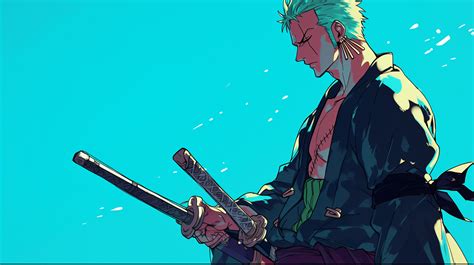 3840x2160 Resolution Digital Roronoa Zoro Minimal One Piece Art 4K ...