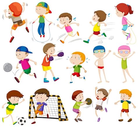 Free Vector | Children doing different activities illustration