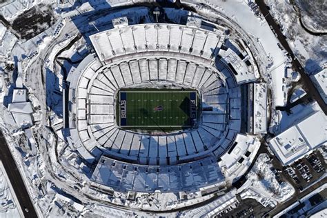 Buffalo Bills wild-card playoff game: Snow cleared at Highmark Stadium ...