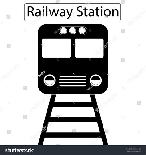 Train Icon Railway Station Symbol Metro Stock Vector (Royalty Free ...