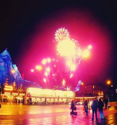 Fireworks at Tivoli Copenhagen seen from Central Station -January 2nd ...