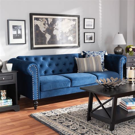 Navy Blue Sofa Living Room Design - Navy Blue Sofa | Bodenswasuee