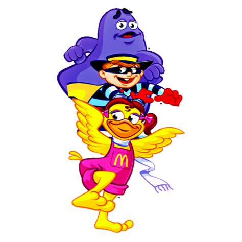 Grimace Hamburglar and Birdie The Early Bird PNG by wcwjunkbox on ...