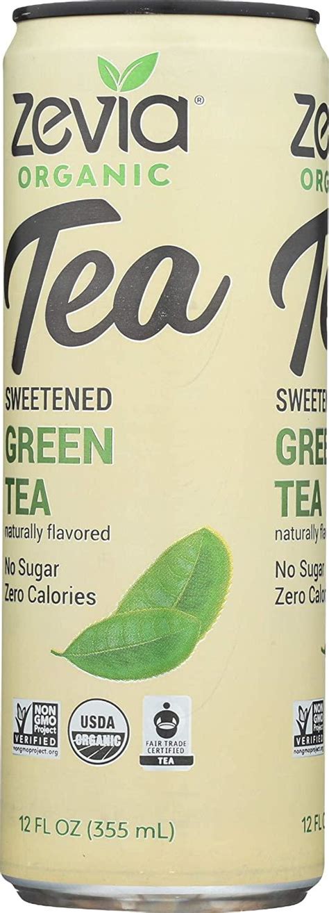 Zevia Organic Green Tea - 12 Fl Oz | Zero Calorie & Naturally Sweetened