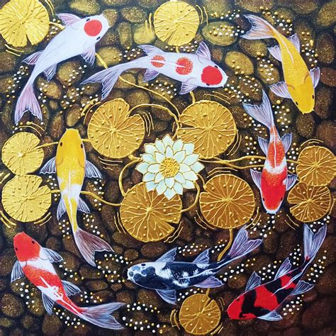 Koi Carp Wall Art - Koi Painting For Sale | Royal Thai Art