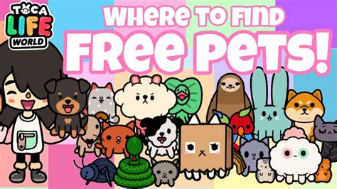 WHERE TO FIND ALL FREE PETS ! IN BOPY CITY TOCA LIFE WORLD - YouTube