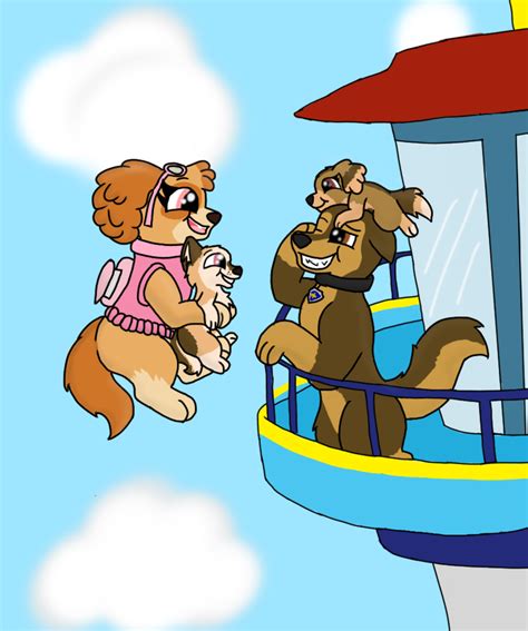 Skye and Chase - Skye and Chase - PAW Patrol Fan Art (40199440) - Fanpop