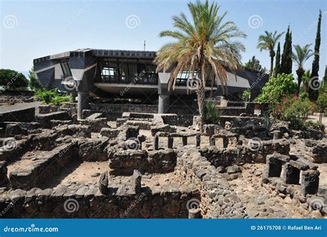 Capernaum on the Sea of Galilee Israel Stock Photo - Image of building ...