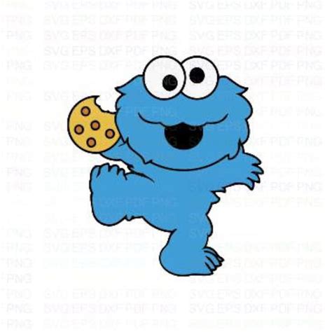 Cookie Monster Svg Cookie Monster Clipart Sesame Street Svg Etsy ...