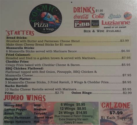 Cosmic Pizza Menu, Menu for Cosmic Pizza, Hampton, Hampton Roads ...