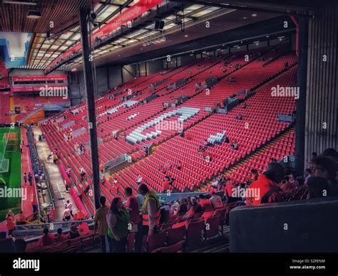 The Kop end stand in the Liverpool Football Club Anfield stadium Stock ...