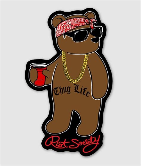 Thug Life Bear Sticker | Thug life, Thug life wallpaper, Digital art anime