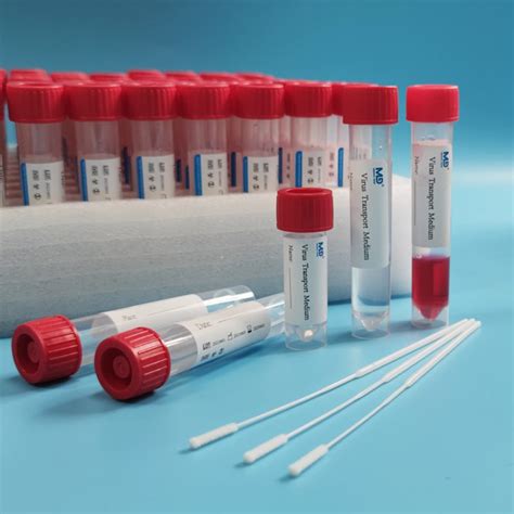 Disposable Virus Transport Medium VTM Kit with Throat Swab Nasal Swab ...