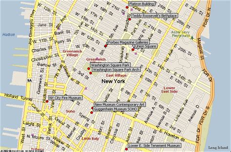 Greenwich Village-East Village New York City Attractions Map - Find the ...