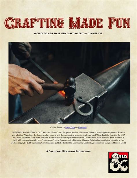 Crafting Made Fun! - A guide to easy and immersive crafting - Dungeon ...