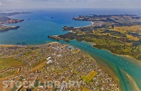 Aerial Whitianga Whitianga and Mercury Bay, Cooks Beach can be seen ...