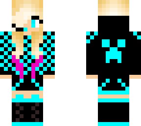 Blond pink gamer Girl | Minecraft Skin