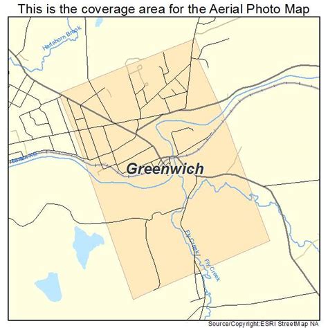 Aerial Photography Map of Greenwich, NY New York