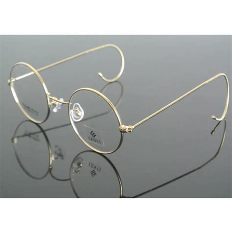 46mm Vintage Round Antique Wire Rim Metal Eyeglass Frames Full Rim ...