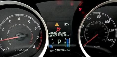 Mitsubishi Airbag System Service Required - SRS Warning Light