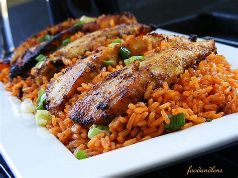 Food and lens: Jollof Rice With Grilled Chicken.