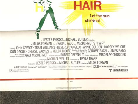 Lot - 1979 "Hair" Movie Poster