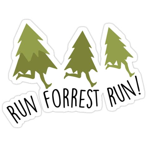 "Run Forrest Run - Forrest Gump" Stickers by ElysianArt | Redbubble